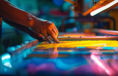 Yerli serigrafi makinesi ile düz yüzeye profesyonel serigrafi baskı uygulaması